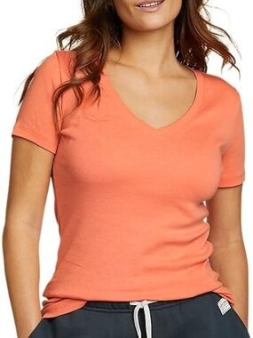Eddie Bauer Womens V-Neck Super Soft T-Shirt Tee Size XL NWT